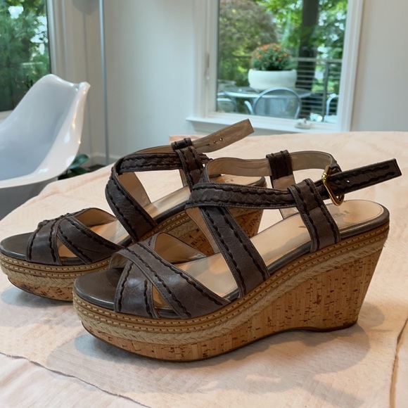 Gray Prada Wedges - Picture 4 of 6